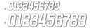 6" Race Number Stickers - White