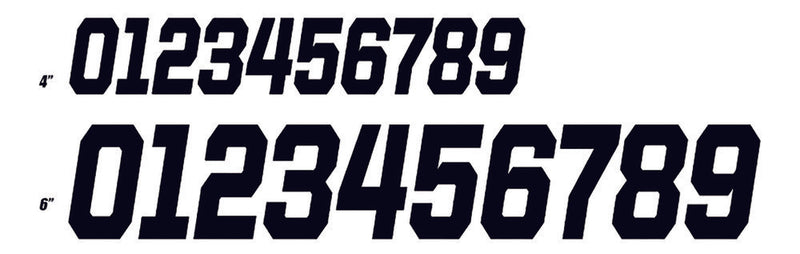 4" Race Number Stickers - Black