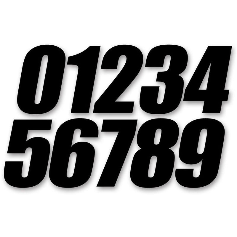 6" MX Number Stickers - White