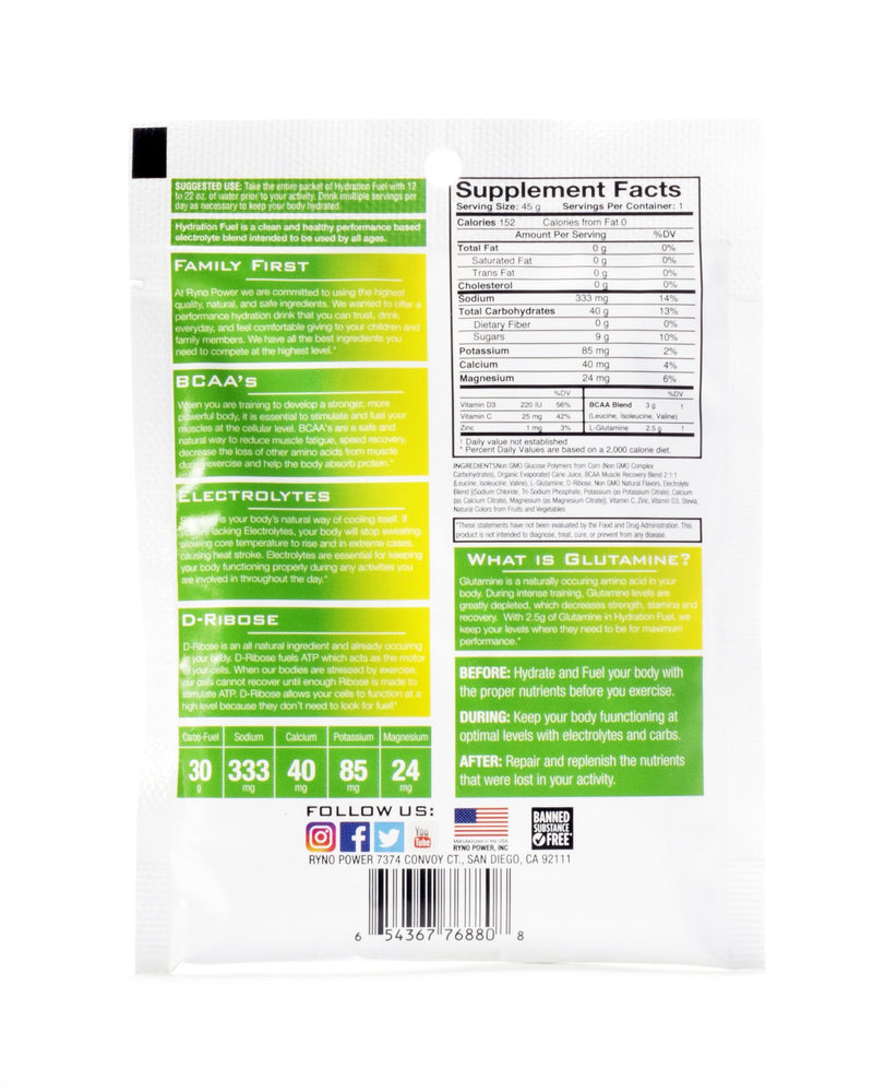 Hydration Fuel Electrolyte Drink Mix - Single Serving